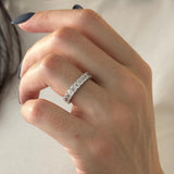 0.3 TCW Round Half Eternity Lab Grown Diamond Wedding Band