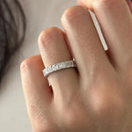 0.3 TCW Round Half Eternity Lab Grown Diamond Wedding Band