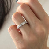 0.3 TCW Round Half Eternity Lab Grown Diamond Wedding Band