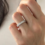 0.3 TCW Round Half Eternity Lab Grown Diamond Wedding Band