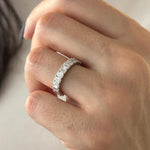 0.3 TCW Round Half Eternity Lab Grown Diamond Wedding Band