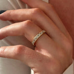 0.3 TCW Round Half Eternity Lab Grown Diamond Wedding Band