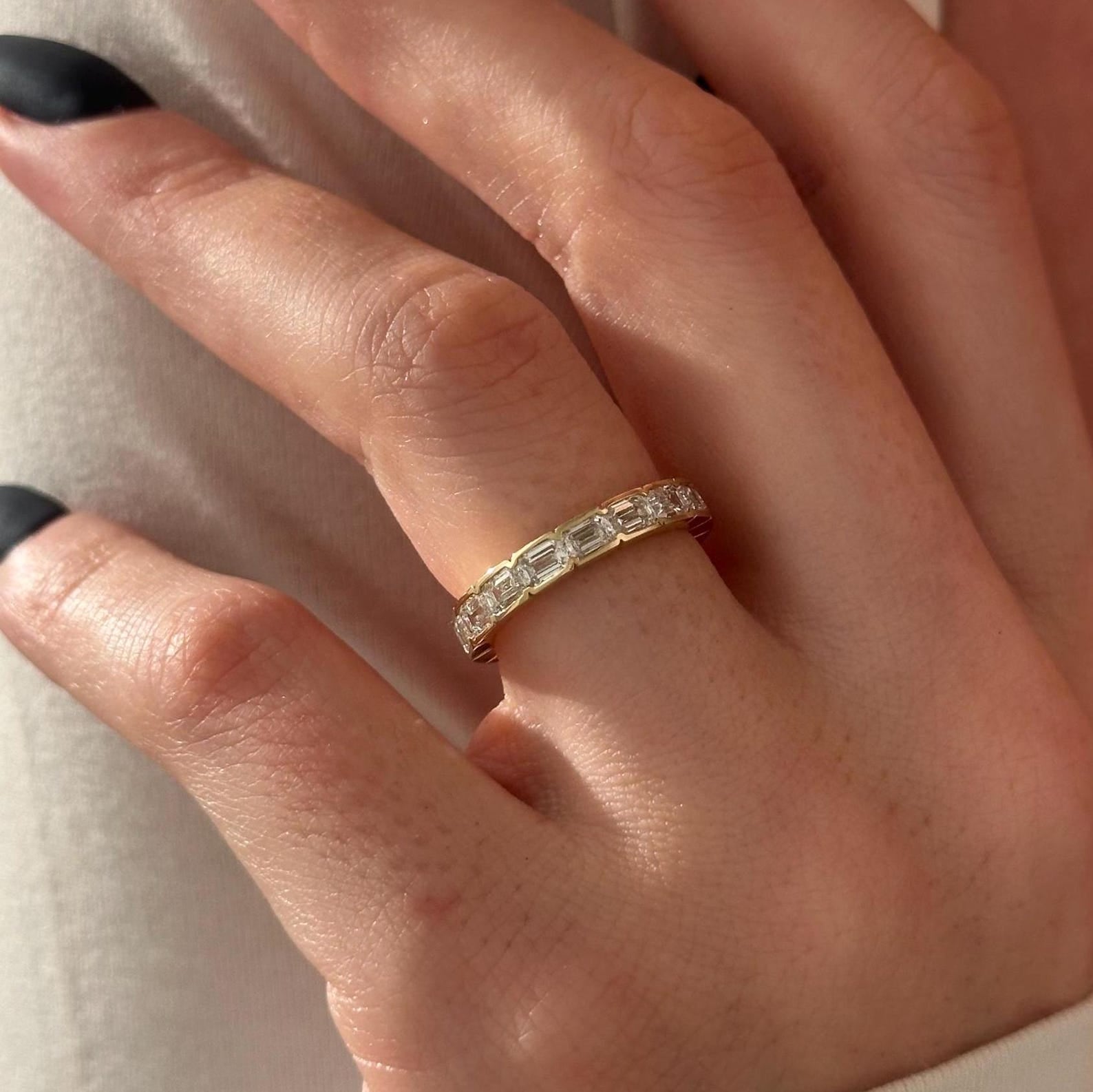 0.3 TCW Round Half Eternity Lab Grown Diamond Wedding Band