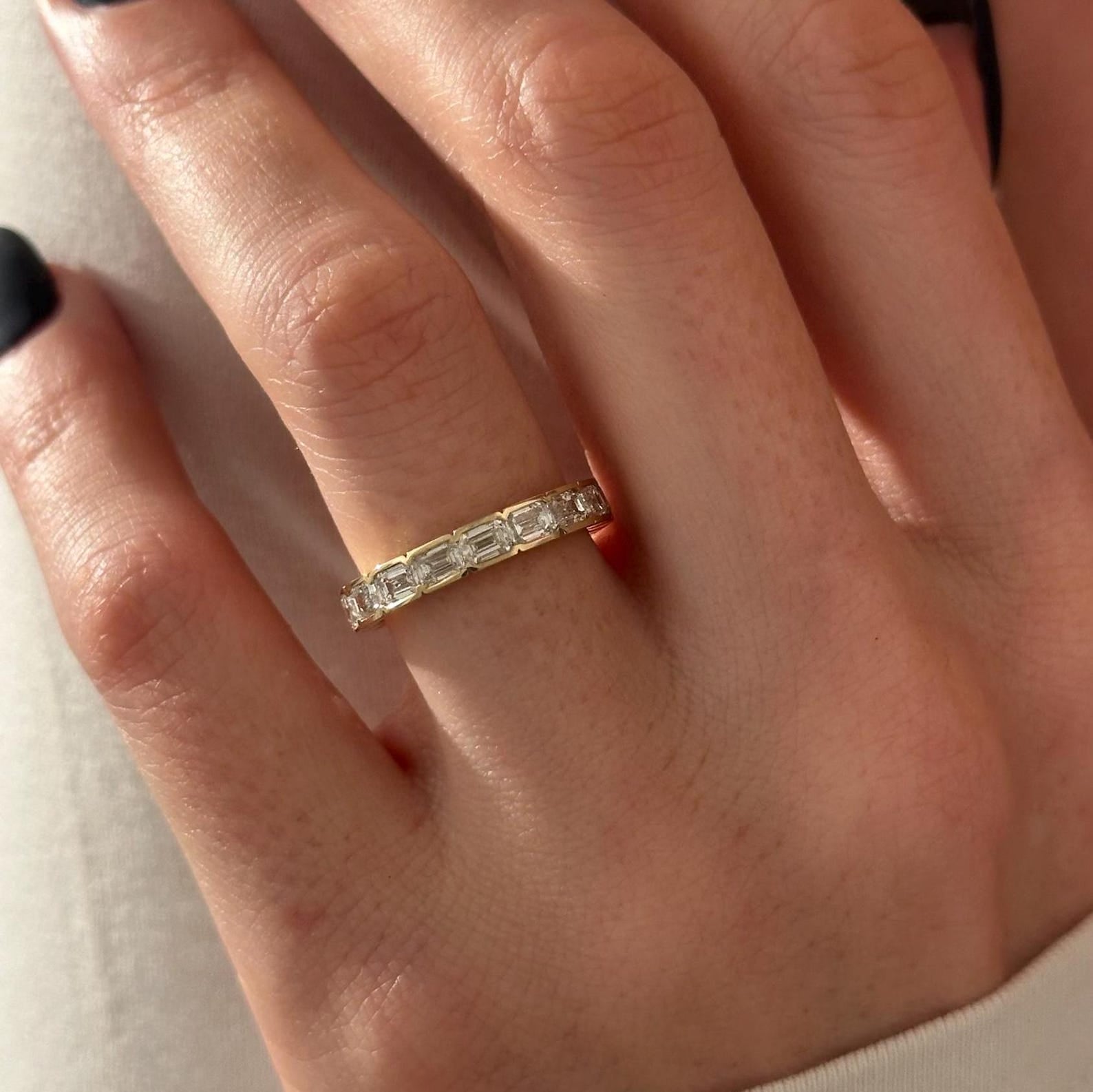 0.3 TCW Round Half Eternity Lab Grown Diamond Wedding Band
