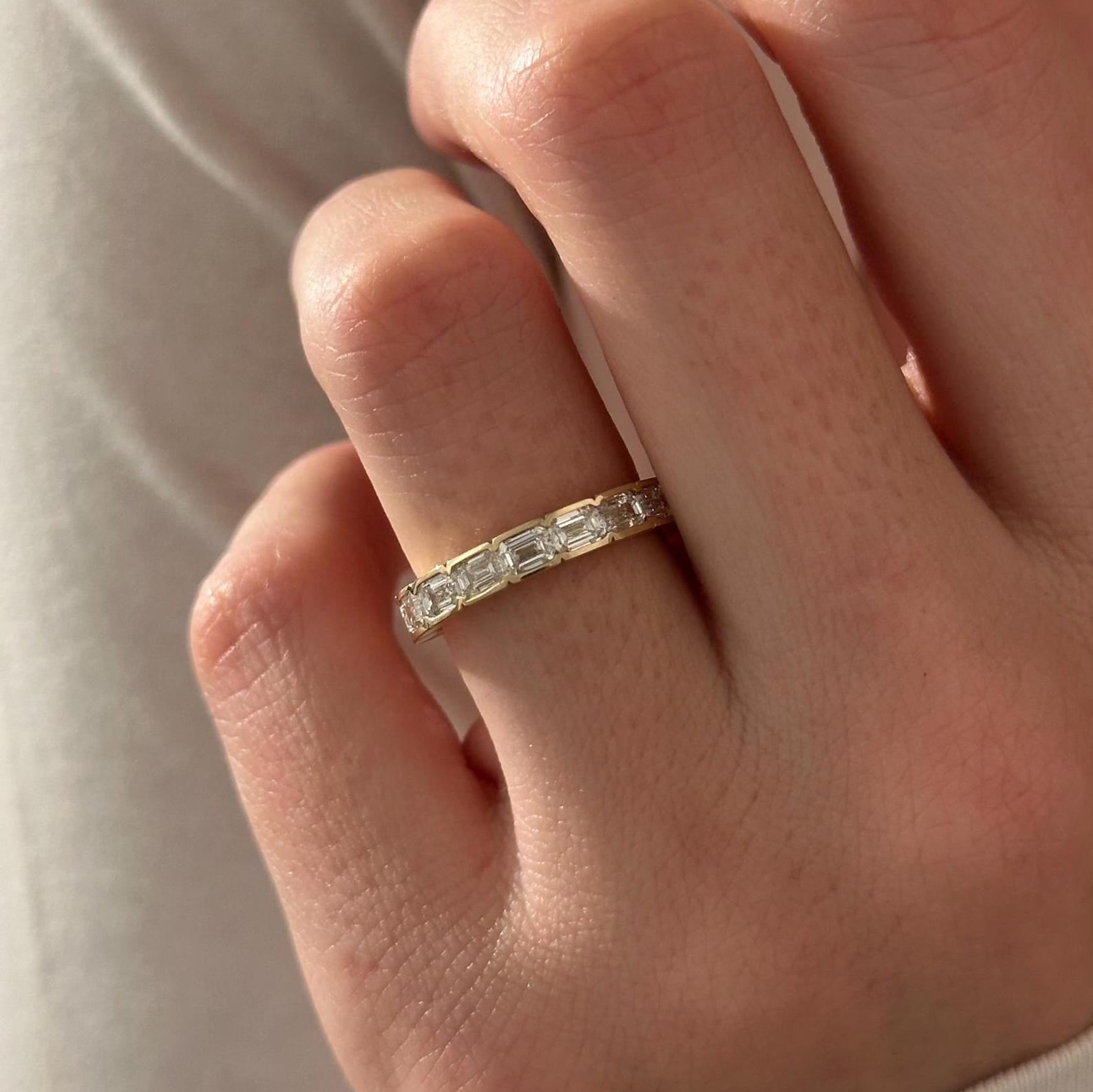 0.3 TCW Round Half Eternity Lab Grown Diamond Wedding Band