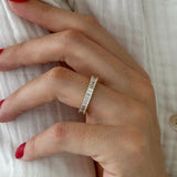 0.3 TCW Round Half Eternity Lab Grown Diamond Wedding Band