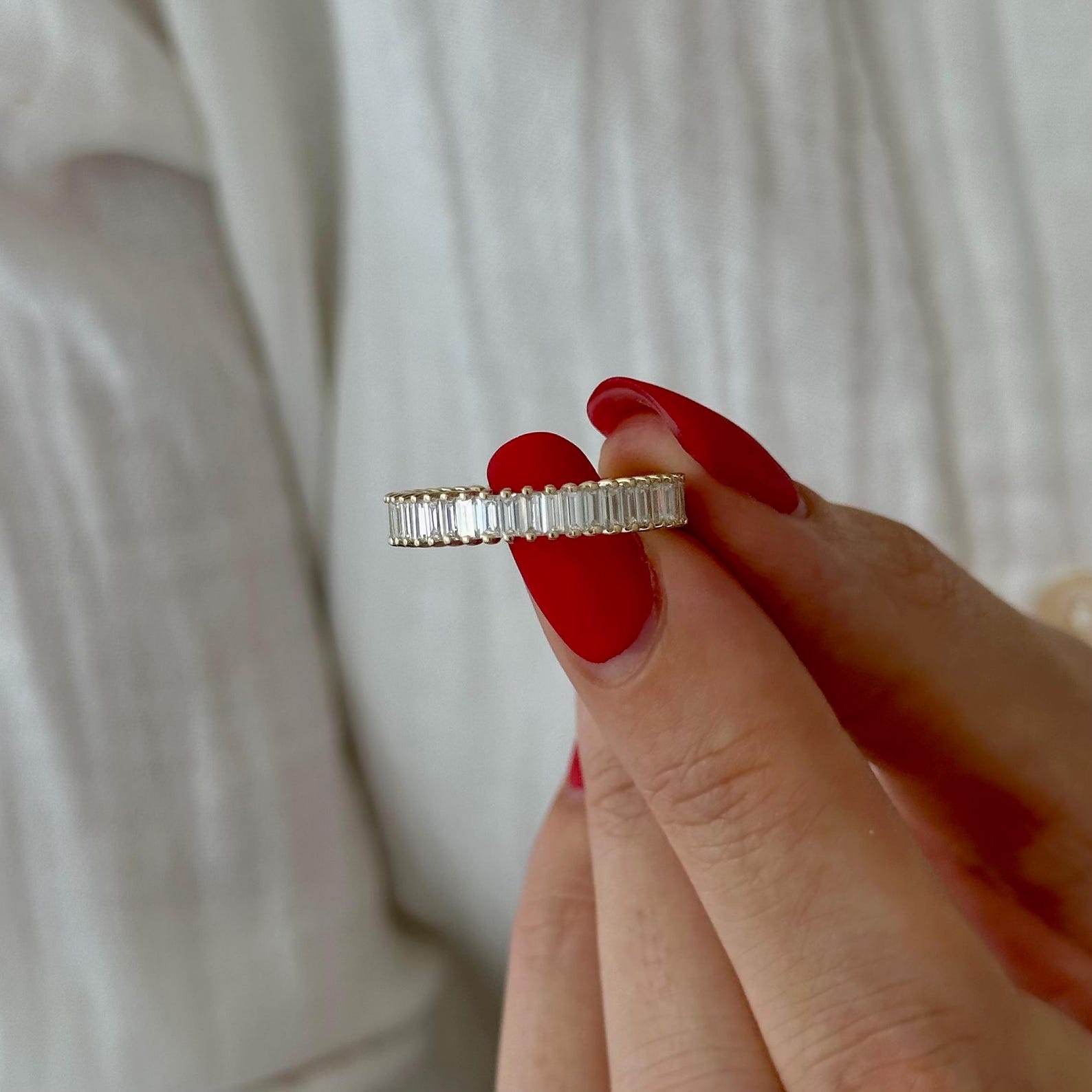 0.3 TCW Round Half Eternity Lab Grown Diamond Wedding Band