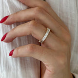 0.3 TCW Round Half Eternity Lab Grown Diamond Wedding Band