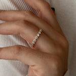 0.3 TCW Round Half Eternity Lab Grown Diamond Wedding Band