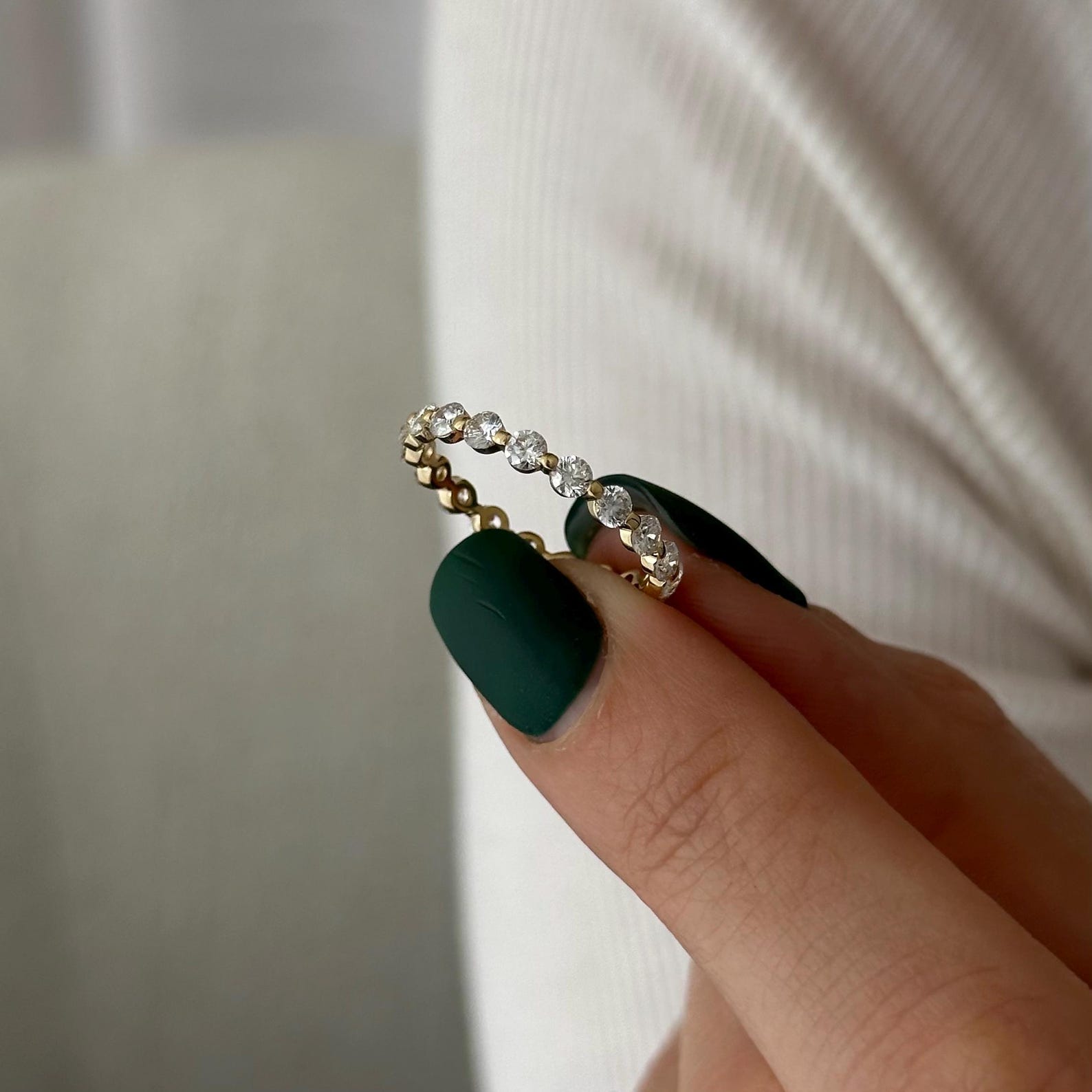 0.3 TCW Round Half Eternity Lab Grown Diamond Wedding Band