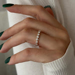 0.3 TCW Round Half Eternity Lab Grown Diamond Wedding Band