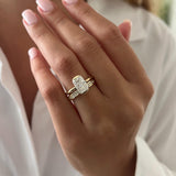 1.0 CT Pear Bezel Solitaire Lab Grown Diamond Bridal Set