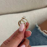 1.0 CT Pear Bezel Solitaire Lab Grown Diamond Bridal Set