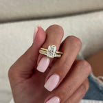 1.0 CT Pear Bezel Solitaire Lab Grown Diamond Bridal Set