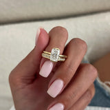 1.0 CT Pear Bezel Solitaire Lab Grown Diamond Bridal Set