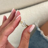 1.0 CT Pear Bezel Solitaire Lab Grown Diamond Bridal Set