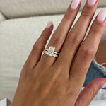 1.0 CT Pear Bezel Solitaire Lab Grown Diamond Bridal Set