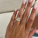 1.0 CT Pear Bezel Solitaire Lab Grown Diamond Bridal Set