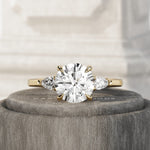 1.0 CT Pear Bezel Solitaire Lab Grown Diamond Bridal Set