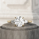 1.0 CT Pear Bezel Solitaire Lab Grown Diamond Bridal Set