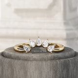 1.0 CT Pear Bezel Solitaire Lab Grown Diamond Bridal Set