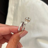 1.0 CT Pear Bezel Solitaire Lab Grown Diamond Bridal Set
