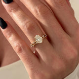 1.0 CT Pear Bezel Solitaire Lab Grown Diamond Bridal Set
