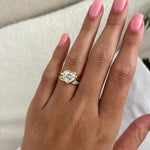 1.0 CT Pear Bezel Solitaire Lab Grown Diamond Bridal Set