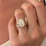1.0 CT Pear Bezel Solitaire Lab Grown Diamond Bridal Set