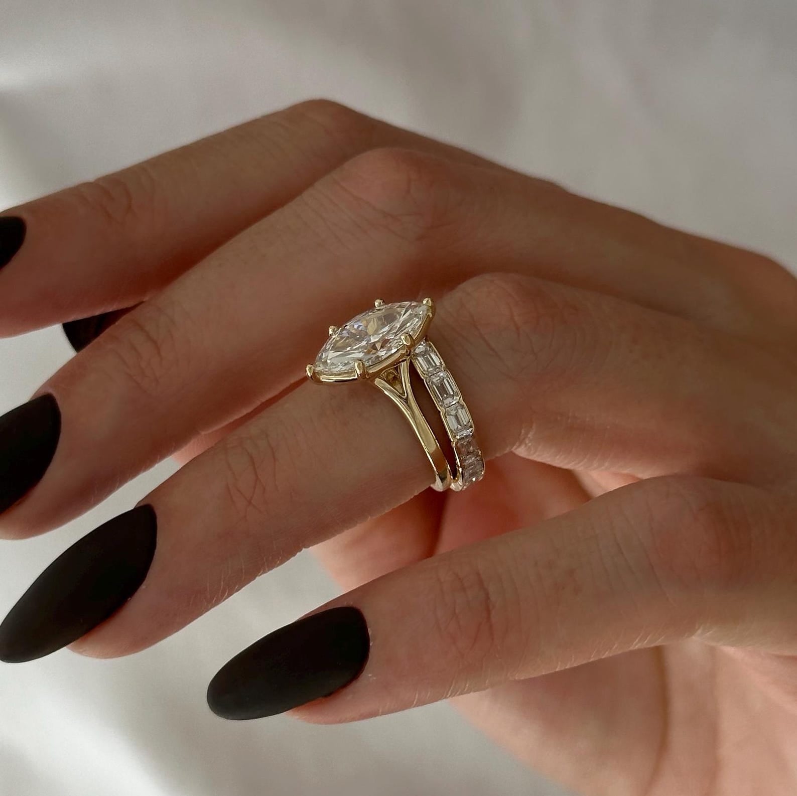 1.0 CT Pear Bezel Solitaire Lab Grown Diamond Bridal Set