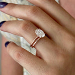 1.0 CT Pear Bezel Solitaire Lab Grown Diamond Bridal Set