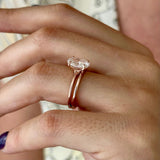 1.0 CT Pear Bezel Solitaire Lab Grown Diamond Bridal Set
