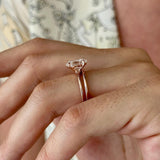 1.0 CT Pear Bezel Solitaire Lab Grown Diamond Bridal Set