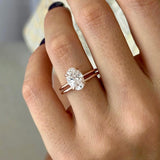1.0 CT Pear Bezel Solitaire Lab Grown Diamond Bridal Set