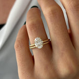 1.0 CT Pear Bezel Solitaire Lab Grown Diamond Bridal Set