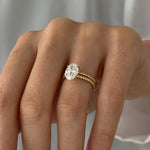 1.0 CT Pear Bezel Solitaire Lab Grown Diamond Bridal Set