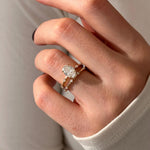 1.0 CT Pear Bezel Solitaire Lab Grown Diamond Bridal Set