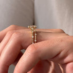 1.0 CT Pear Bezel Solitaire Lab Grown Diamond Bridal Set
