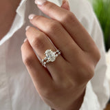 1.0 CT Pear Bezel Solitaire Lab Grown Diamond Bridal Set