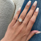1.0 CT Pear Bezel Solitaire Lab Grown Diamond Bridal Set