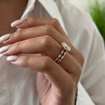 1.0 CT Pear Bezel Solitaire Lab Grown Diamond Bridal Set