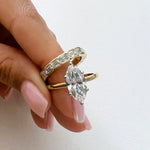 1.0 CT Pear Bezel Solitaire Lab Grown Diamond Bridal Set