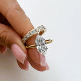 1.0 CT Pear Bezel Solitaire Lab Grown Diamond Bridal Set