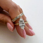 1.0 CT Pear Bezel Solitaire Lab Grown Diamond Bridal Set