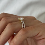 1.0 CT Pear Bezel Solitaire Lab Grown Diamond Bridal Set