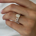 1.0 CT Pear Bezel Solitaire Lab Grown Diamond Bridal Set