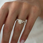 1.0 CT Pear Bezel Solitaire Lab Grown Diamond Bridal Set