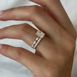 1.0 CT Pear Bezel Solitaire Lab Grown Diamond Bridal Set