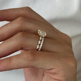 1.0 CT Pear Bezel Solitaire Lab Grown Diamond Bridal Set
