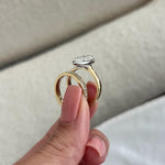 1.0 CT Pear Bezel Solitaire Lab Grown Diamond Bridal Set